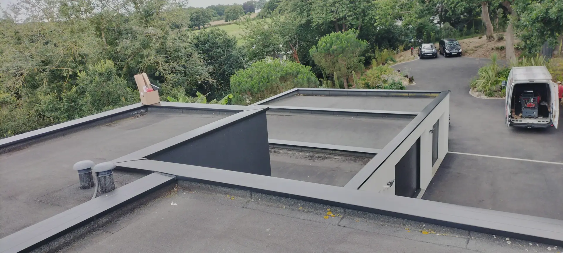 couvertine aluminium acrotère Dal'Alu Caraïbes toiture terrasse Guadeloupe