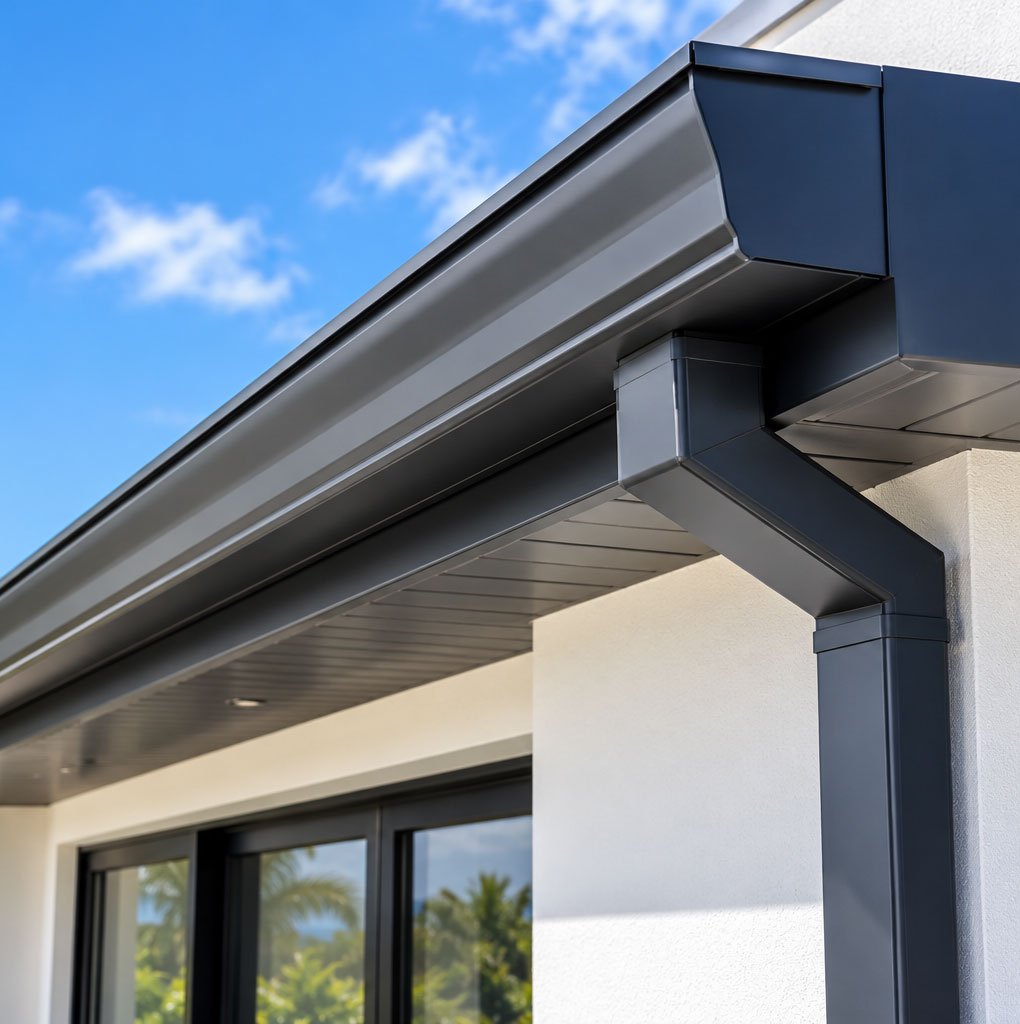 Gouttières aluminium DAL'ALU sur une villa