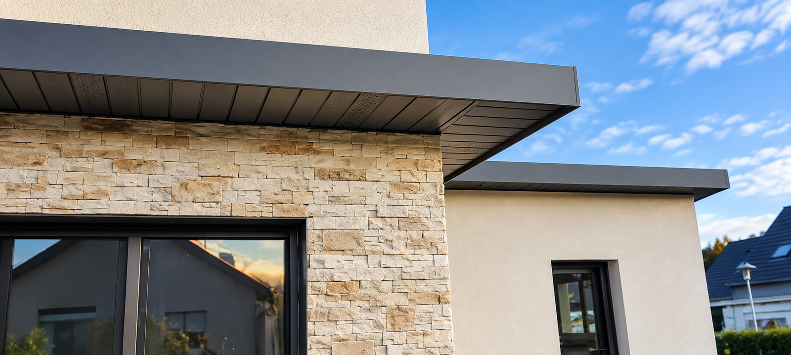 Maison contemporaine avec sous-face aluminium